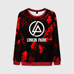 Свитшот мужской Linkin park краски текстуры, цвет: 3D-красный