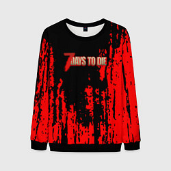 Свитшот мужской 7 Days to Die краски абстрактные, цвет: 3D-черный