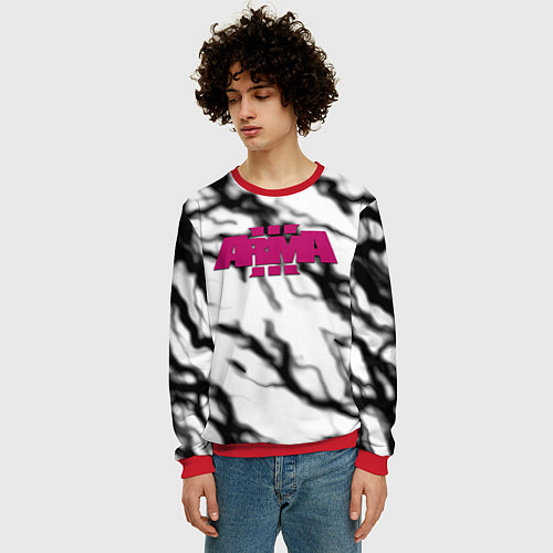 Мужской свитшот Arma 3 storm / 3D-Красный – фото 3