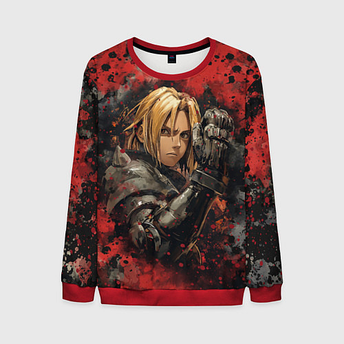 Мужской свитшот Edward Elric - Fullmetal Alchemist / 3D-Красный – фото 1