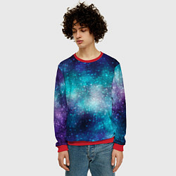 Свитшот мужской Космические туманности, цвет: 3D-красный — фото 2