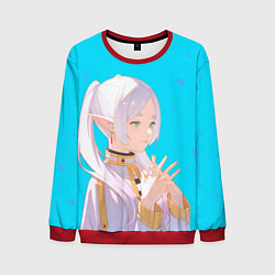 Свитшот мужской Frieren: Blue Pattern, цвет: 3D-красный