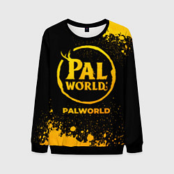 Свитшот мужской Palworld - gold gradient, цвет: 3D-черный