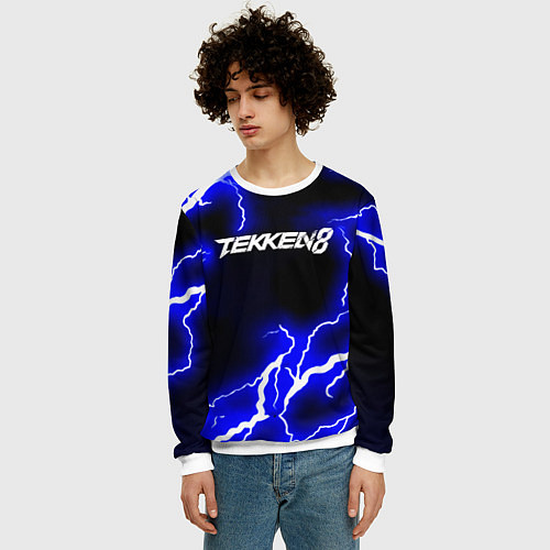 Мужской свитшот Tekken молнии / 3D-Белый – фото 3