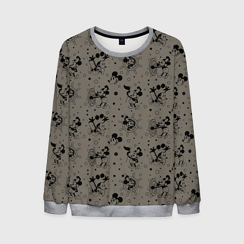 Мужской свитшот Микки Маус матрос - паттерн / 3D-Меланж – фото 1