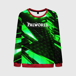 Свитшот мужской Palworld logo green neon, цвет: 3D-красный