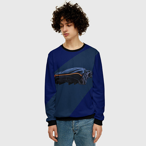 Мужской свитшот Bugatti Divo с полосой / 3D-Черный – фото 3
