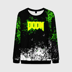 Свитшот мужской Doom токсичное лого краски, цвет: 3D-черный