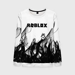 Свитшот мужской Roblox flame текстура, цвет: 3D-белый