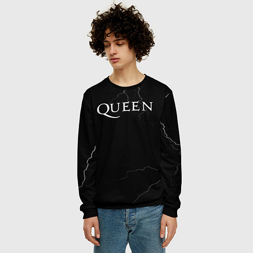Мужской свитшот Queen квин король / 3D-Черный – фото 3