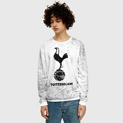 Свитшот мужской Tottenham с потертостями на светлом фоне, цвет: 3D-белый — фото 2