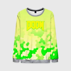 Свитшот мужской Doom токсичное лого броня, цвет: 3D-меланж