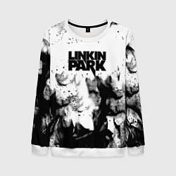 Свитшот мужской Linkin park огненный дым рок, цвет: 3D-белый