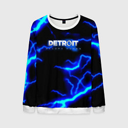Свитшот мужской Detroit become human storm, цвет: 3D-белый