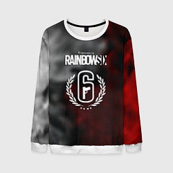 Свитшот мужской Rainbow six gradient fire, цвет: 3D-белый