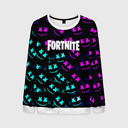 Свитшот мужской Marshmello neon fortnite, цвет: 3D-белый