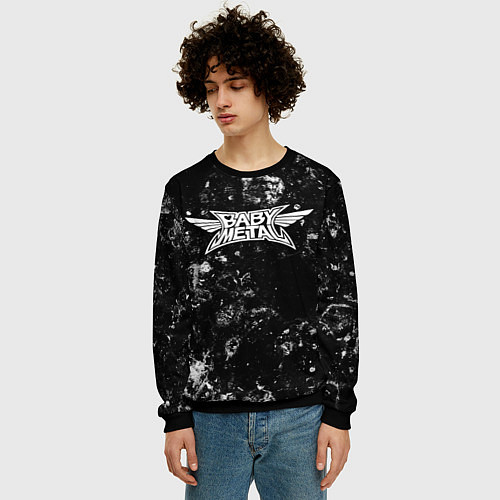 Мужской свитшот Babymetal black ice / 3D-Черный – фото 3