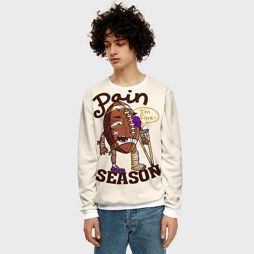 Мужской свитшот Сезон боли / 3D-Белый – фото 3