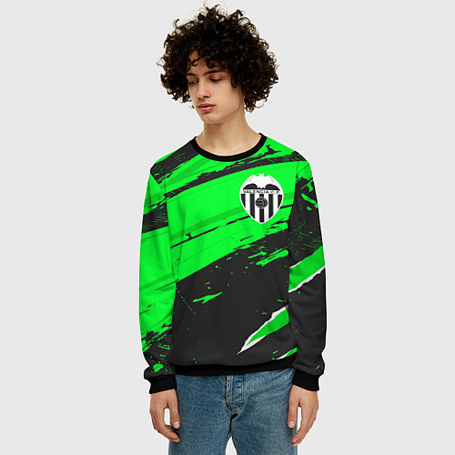 Мужской свитшот Valencia sport green / 3D-Черный – фото 3