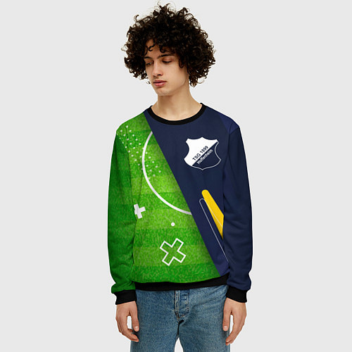 Мужской свитшот Hoffenheim football field / 3D-Черный – фото 3