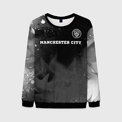 Мужской свитшот Manchester City sport на темном фоне посередине