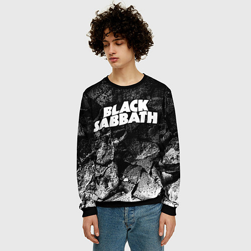 Мужской свитшот Black Sabbath black graphite / 3D-Черный – фото 3