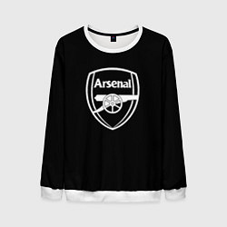 Свитшот мужской Arsenal fc белое лого, цвет: 3D-белый