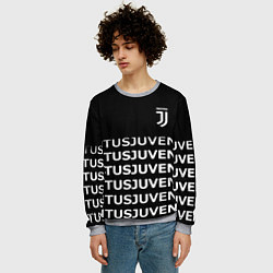 Свитшот мужской Juventus pattern fc club steel, цвет: 3D-меланж — фото 2