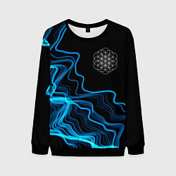 Свитшот мужской Coldplay sound wave, цвет: 3D-черный