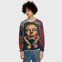 Свитшот мужской Илон Маск граффити портрет, цвет: 3D-меланж — фото 2