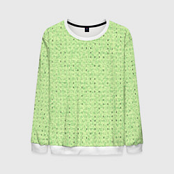 Мужской свитшот Салатовый паттерн в мелкую полосочку