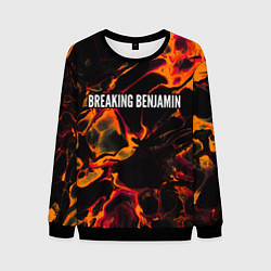 Мужской свитшот Breaking Benjamin red lava
