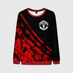 Свитшот мужской Manchester United sport grunge, цвет: 3D-красный