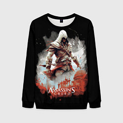 Свитшот мужской Assassins creed город из частиц, цвет: 3D-черный