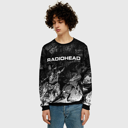 Мужской свитшот Radiohead black graphite / 3D-Черный – фото 3