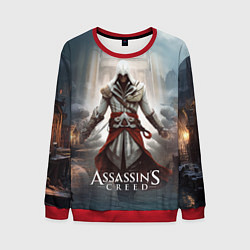 Свитшот мужской Assassins creed poster game, цвет: 3D-красный