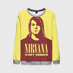 Свитшот мужской Kurt Cobain Nirvana, цвет: 3D-меланж