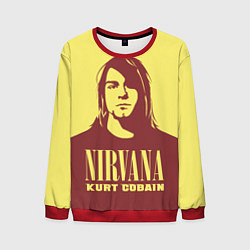 Свитшот мужской Kurt Cobain Nirvana, цвет: 3D-красный