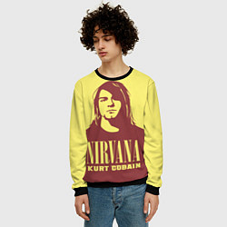 Свитшот мужской Kurt Cobain Nirvana, цвет: 3D-черный — фото 2