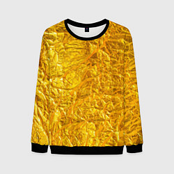 Мужской свитшот Текстура золотой мятой поверхности