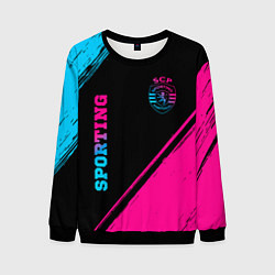 Мужской свитшот Sporting - neon gradient вертикально