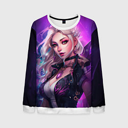 Свитшот мужской League of Legends Kaisa Kda style, цвет: 3D-белый