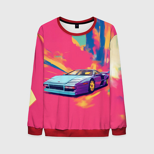 Мужской свитшот Sports cars / 3D-Красный – фото 1