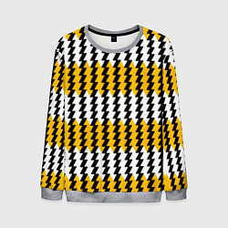 Мужской свитшот Вертикальные жёлто-белые полосы