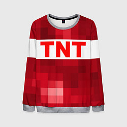 Свитшот мужской Minecraft tnt texture, цвет: 3D-меланж