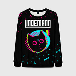 Свитшот мужской Lindemann - rock star cat, цвет: 3D-черный