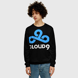 Свитшот мужской Cloud9 - esports logo, цвет: 3D-черный — фото 2