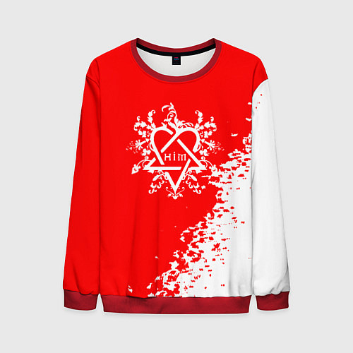 Мужской свитшот Him финская / 3D-Красный – фото 1