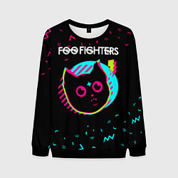 Свитшот мужской Foo Fighters - rock star cat, цвет: 3D-черный