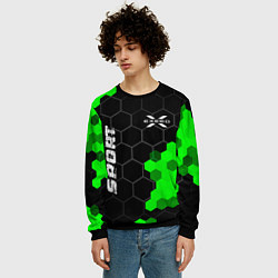 Свитшот мужской Exeed green sport hexagon, цвет: 3D-черный — фото 2